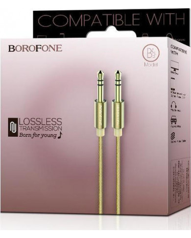 Borofone Cable 3.5mm male - 3.5mm male 1m Gold Borofone Cable 3.5mm male - 3.5mm male 1m Gold