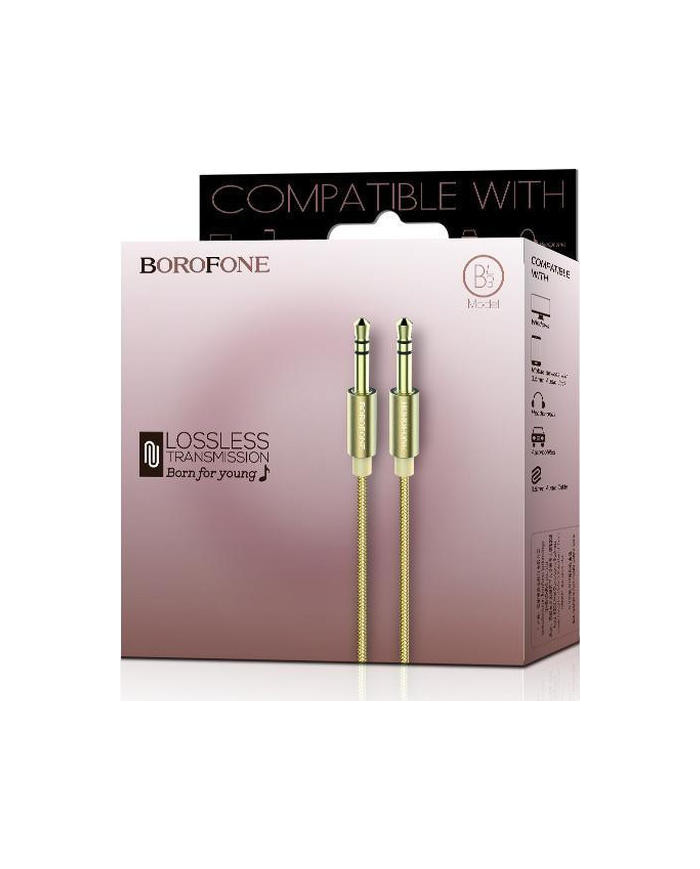 Borofone Cable 3.5mm male - 3.5mm male 1m Gold
