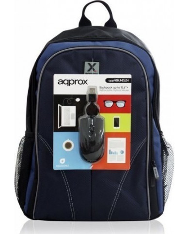 Approx NBBUNDLE4 Τσάντα Πλάτης για Laptop 15.6" σε Μαύρο χρώμα