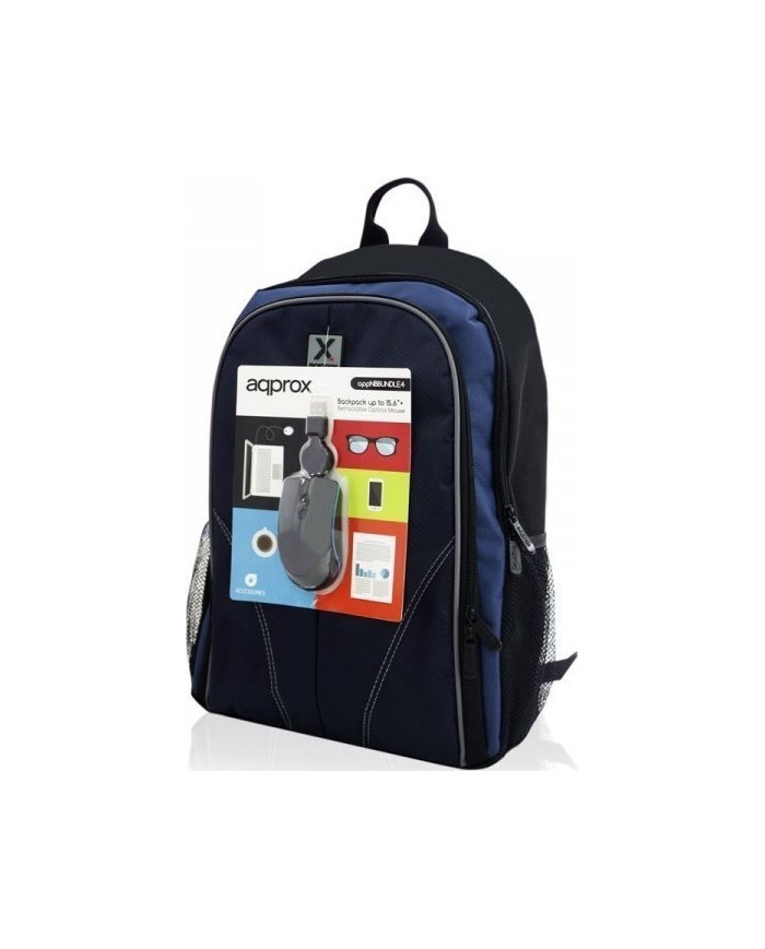 Approx NBBUNDLE4 Τσάντα Πλάτης για Laptop 15.6" σε Μαύρο χρώμα