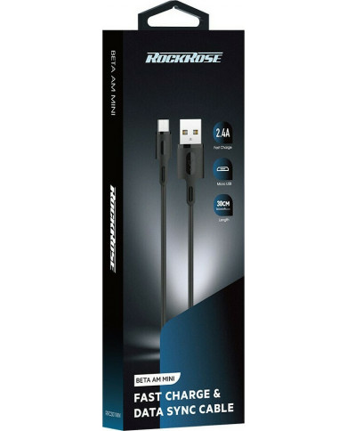 Rockrose Regular USB 2.0 to micro USB Cable Μαύρο 0,3m Rockrose Regular USB 2.0 to micro USB Cable Μαύρο 0,3m