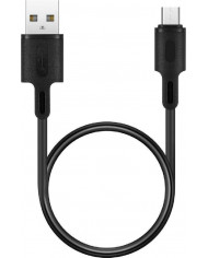 Rockrose Regular USB to Lightning Cable Μαύρο 0.3m