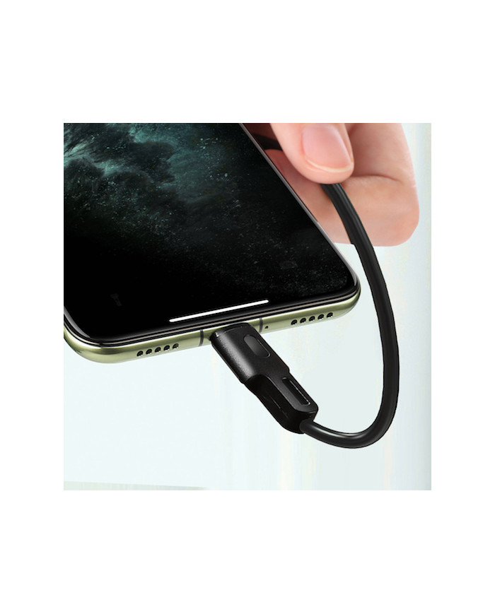 Rockrose Regular USB to Lightning Cable Μαύρο 0.3m