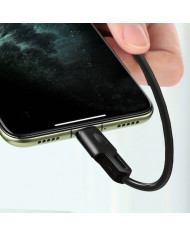 Rockrose Regular USB to Lightning Cable Μαύρο 0.3m