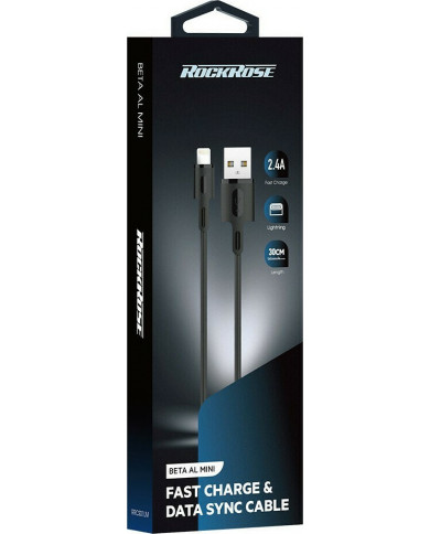 Rockrose Regular USB to Lightning Cable Μαύρο 0.3m Rockrose Regular USB to Lightning Cable Μαύρο 0.3m