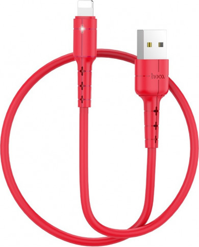 Hoco Regular USB 2.0 to micro USB Cable Κόκκινο 1.2m