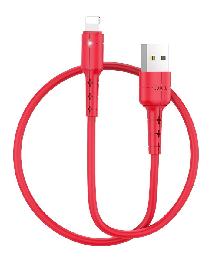 Hoco Regular USB 2.0 to micro USB Cable Κόκκινο 1.2m