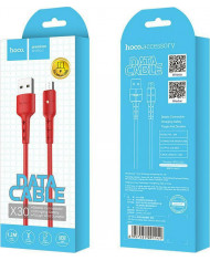 Hoco Regular USB 2.0 to micro USB Cable Κόκκινο 1.2m