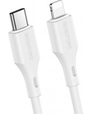 Borofone BX49 Cool USB 2.0 Cable USB-C male - Lightning Μαύρο 1m