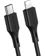 Borofone BX49 Cool USB 2.0 Cable USB-C male - Lightning Μαύρο 1m