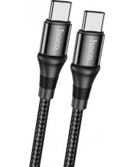 Hoco X50 Exquisito Braided USB 2.0 Cable USB-C male - USB-C male Μαύρο 2m
