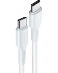 Usams U43 100W Regular USB 2.0 Cable USB-C male - USB-C male Λευκό 1.2m