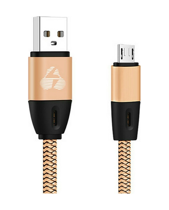 Powertech Flat USB 2.0 to micro USB Cable Χρυσό 1m