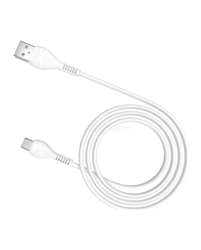 Hoco Regular USB 2.0 to micro USB Cable Λευκό 1m (Cool Power)