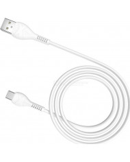 Hoco Regular USB 2.0 to micro USB Cable Λευκό 1m (Cool Power)