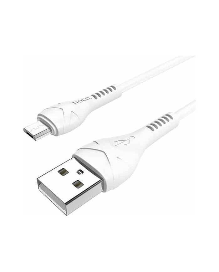 Hoco Regular USB 2.0 to micro USB Cable Λευκό 1m (Cool Power)
