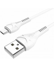Hoco Regular USB 2.0 to micro USB Cable Λευκό 1m (Cool Power)