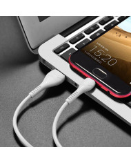 Hoco Regular USB 2.0 to micro USB Cable Λευκό 1m (Cool Power)
