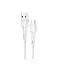 Hoco Regular USB 2.0 to micro USB Cable Λευκό 1m (Cool Power)