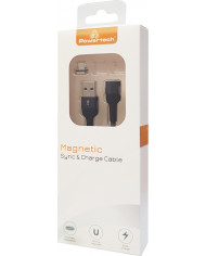 Powertech Braided / Magnetic USB 2.0 to micro USB Cable Μαύρο 1m