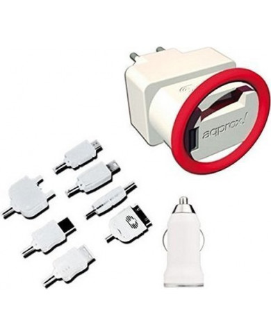 Approx Wall & Car Adapter Set Λευκό Approx Wall & Car Adapter Set Λευκό