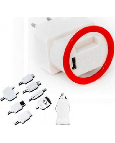 Approx Wall & Car Adapter Set Λευκό