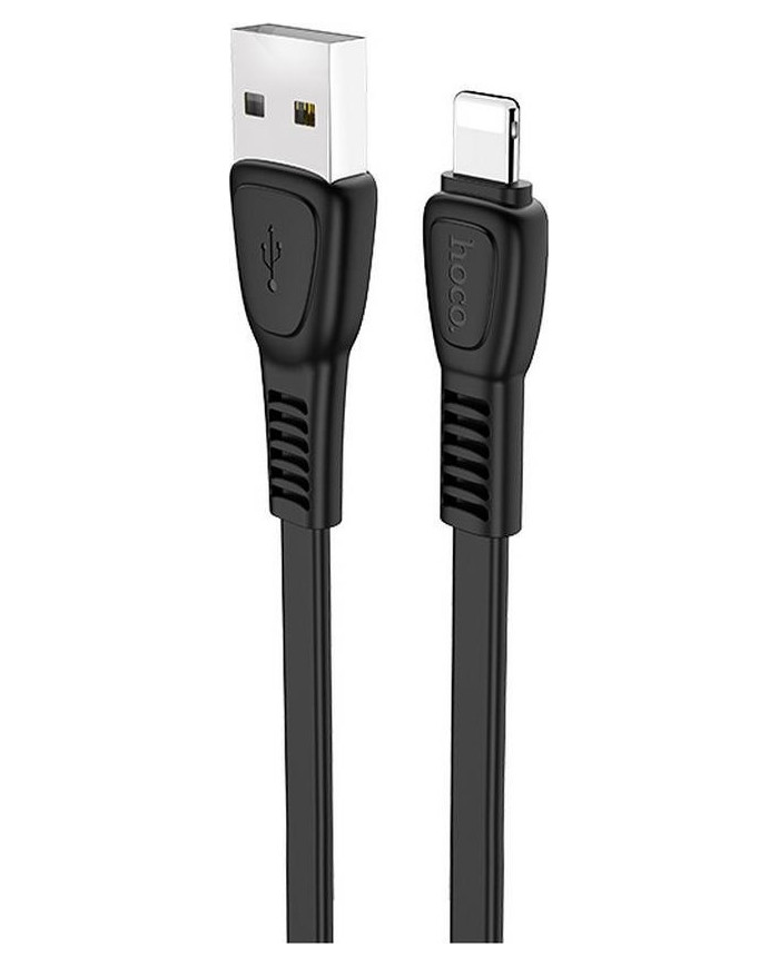 Hoco Flat USB to Lightning Cable Μαύρο 1m Hoco Flat USB to Lightning Cable Μαύρο 1m