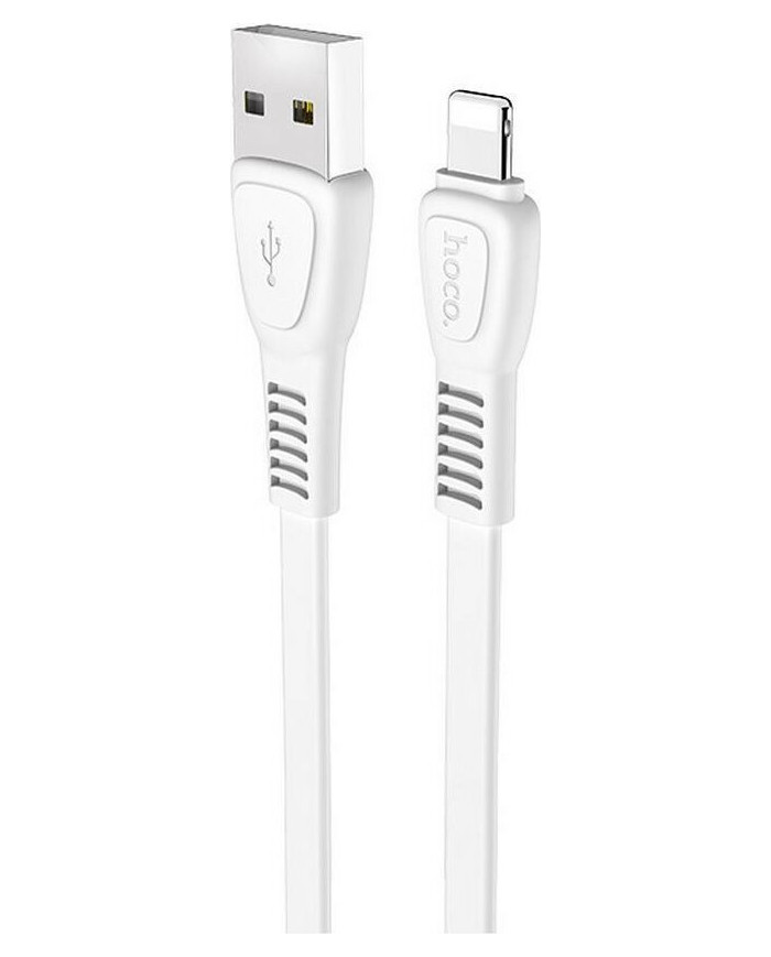 Hoco Flat USB to Lightning Cable Λευκό 1m Hoco Flat USB to Lightning Cable Λευκό 1m
