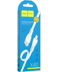 Hoco Flat USB to Lightning Cable Λευκό 1m Hoco Flat USB to Lightning Cable Λευκό 1m