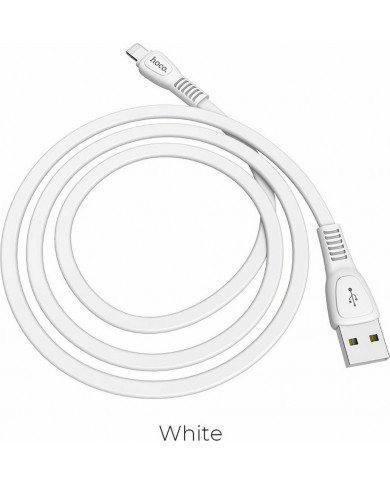 Hoco Flat USB to Lightning Cable Λευκό 1m Hoco Flat USB to Lightning Cable Λευκό 1m