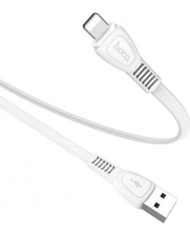 Hoco Flat USB to Lightning Cable Λευκό 1m Hoco Flat USB to Lightning Cable Λευκό 1m