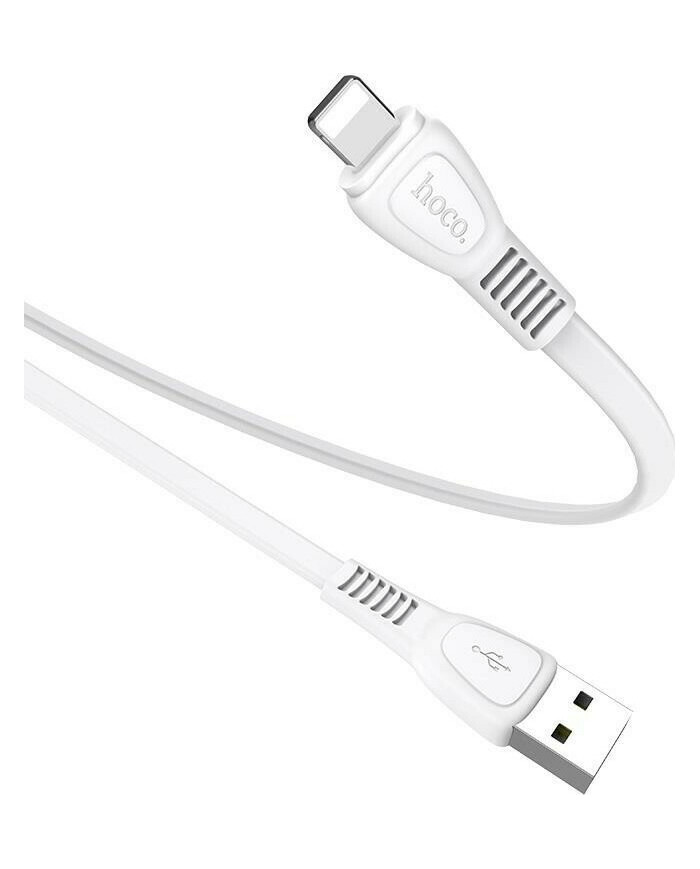 Hoco Flat USB to Lightning Cable Λευκό 1m Hoco Flat USB to Lightning Cable Λευκό 1m