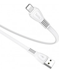 Hoco Flat USB to Lightning Cable Λευκό 1m Hoco Flat USB to Lightning Cable Λευκό 1m