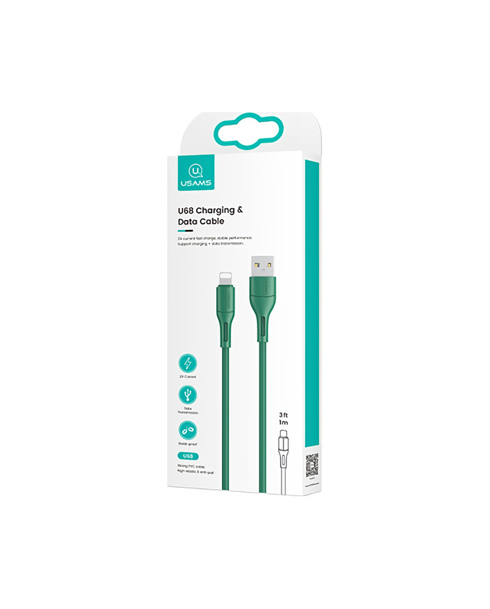 Usams U68 USB to Lightning Cable Πράσινο 1m