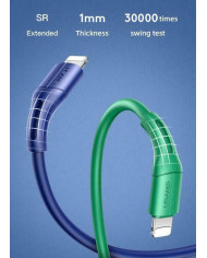 Usams U68 USB to Lightning Cable Πράσινο 1m