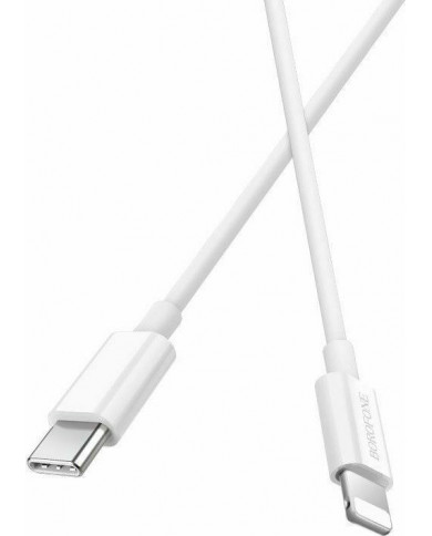 Borofone BX36 Union USB 2.0 Cable USB-C male - Lightning Λευκό 1m Borofone BX36 Union USB 2.0 Cable USB-C male - Lightning Λευκό 1m