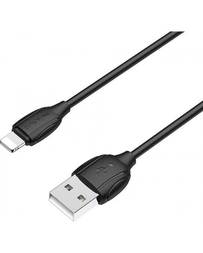 Borofone Regular USB to Lightning Cable Μαύρο 1m