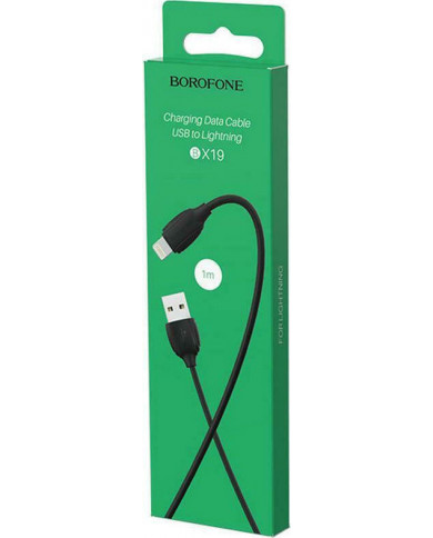 Borofone Regular USB to Lightning Cable Μαύρο 1m Borofone Regular USB to Lightning Cable Μαύρο 1m