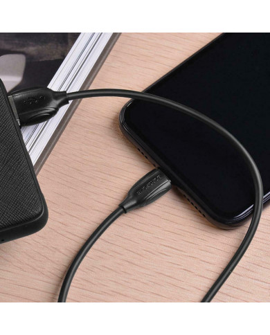 Borofone Regular USB to Lightning Cable Μαύρο 1m Borofone Regular USB to Lightning Cable Μαύρο 1m