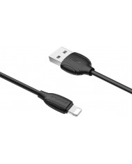 Borofone Regular USB to Lightning Cable Μαύρο 1m
