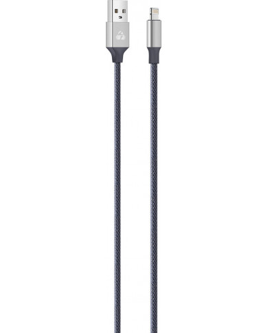 Powertech Braided USB to Lightning Cable Γκρι 1m Powertech Braided USB to Lightning Cable Γκρι 1m