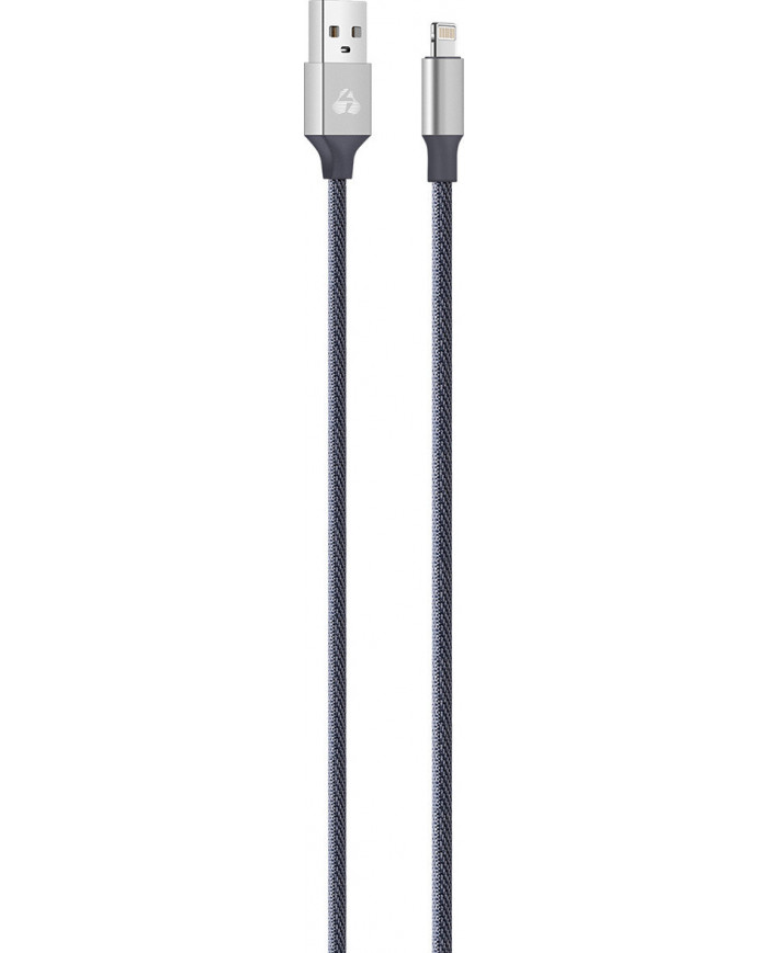 Powertech Braided USB to Lightning Cable Γκρι 1m