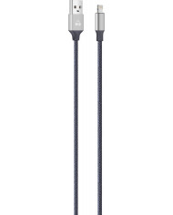 Powertech Braided USB to Lightning Cable Γκρι 1m