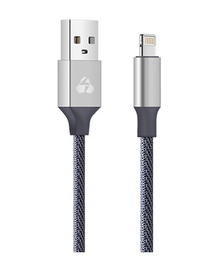 Powertech Braided USB to Lightning Cable Γκρι 1m