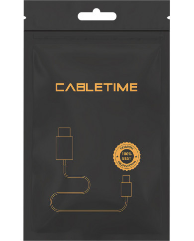 Cabletime USB 2.0 Cable USB-A male - USB-A male Μαύρο 1.5m Cabletime USB 2.0 Cable USB-A male - USB-A male Μαύρο 1.5m