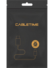 Cabletime USB 2.0 Cable USB-A male - USB-A male Μαύρο 1.5m