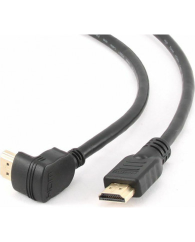 Powertech HDMI 1.4 Angle (90°) Cable HDMI male - HDMI male 1.5m Μαύρο Powertech HDMI 1.4 Angle (90°) Cable HDMI male - HDMI male 1.5m Μαύρο