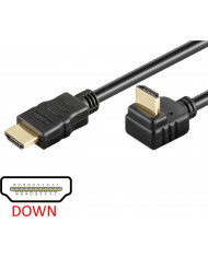 Powertech HDMI 1.4 Angle (90°) Cable HDMI male - HDMI male 1.5m Μαύρο