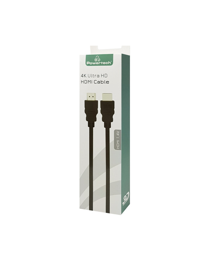 Powertech HDMI 1.4 Cable HDMI male - HDMI male 1.5m Μαύρο
