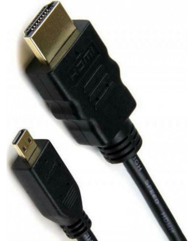 Powertech HDMI 1.4 Cable HDMI male - micro HDMI male 1.5m Μαύρο Powertech HDMI 1.4 Cable HDMI male - micro HDMI male 1.5m Μαύρο